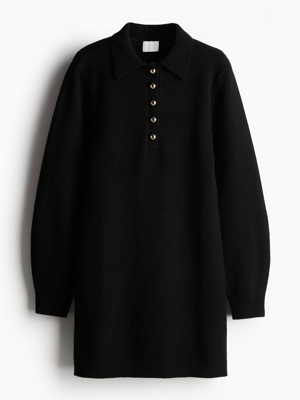 H&M Ladies Fine-Knit Dress with Collar